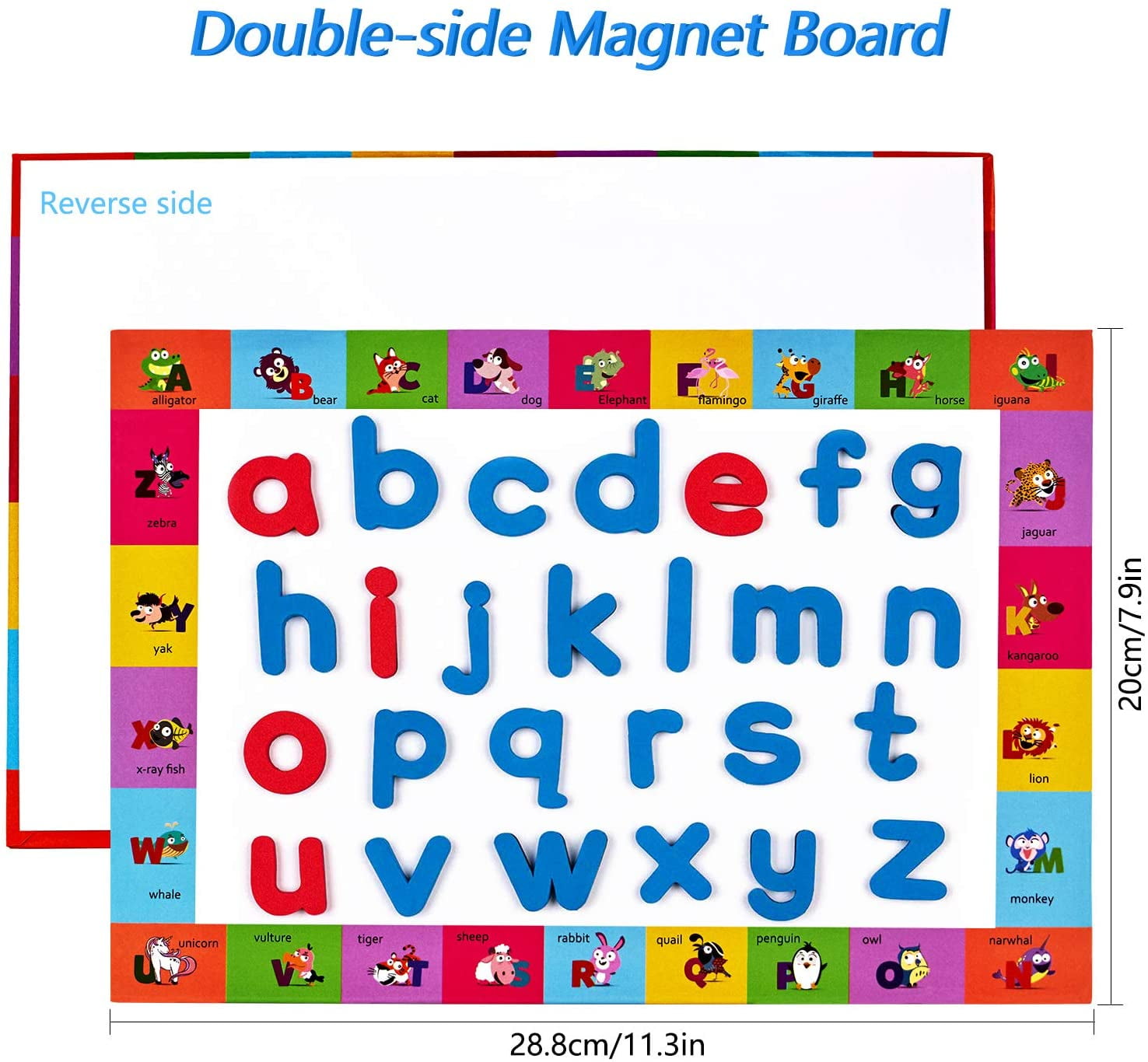 Kit di lettere magnetiche, magneti per classe 238 pezzi con grande scheda  magnetica a doppio lato e scatola di stoccaggio, alfabeto in schiuma Abc  Magneti set di giocattoli per la scuola materna