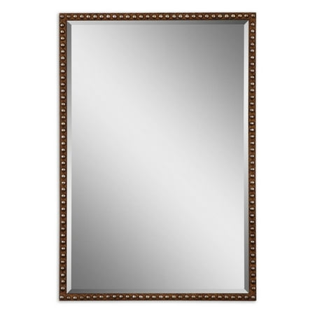 - Uttermost Tempe Metal Beaded Framed Wall Mirror - 21.5W x 31.75H in.