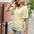 thumbnail image 5 of Birdeem T-Shirt d'Été Décontracté et Aguichant pour Femme, Tunique à Découpes, Haut Blouse à Manches à Volants, 5 of 5