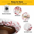 thumbnail image 3 of Elastic Fitted Round Tablecloth, Red Eucalyptus Leaves Waterproof Stretch Table Cover for 36"-44" Tables, Summer Botanical Weeping Washable Outdoor Tablecloths for Patio, Picnic, Camping, 3 of 9