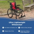 thumbnail image 3 of Journey Fauteuil Roulant Ultra Léger SoLite C2, Chaise Manuelle Pliable, Rouge, 3 of 5