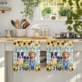 thumbnail image 4 of Spring Dog Kitchen Towels Set of 4, Sunflower Daisy Botanical Blue Plaid Absorbent Dish Towels for Kitchen, Microfiber Hand Towel, Quick Drying Tea Towel for Cleaning Decorative Dishcloths, 4 of 7