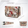 thumbnail image 7 of ZUXONGSY Corgi Snowflake Woodgrain Print Shoulder Bag for Women Waterproof Crossbody Purse PU Leather Satchel with Adjustable Wide Strap for Daily Use Shopping, 7 of 7