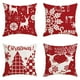 thumbnail image 2 of Funda de almohada, funda de almohada, artículos esenciales para dormitorio, 4 fundas de almohada navideñas de 45 x 45 cm, funda de cojín, decoración navideña, decoración para fiestas de invierno, para, 2 of 9