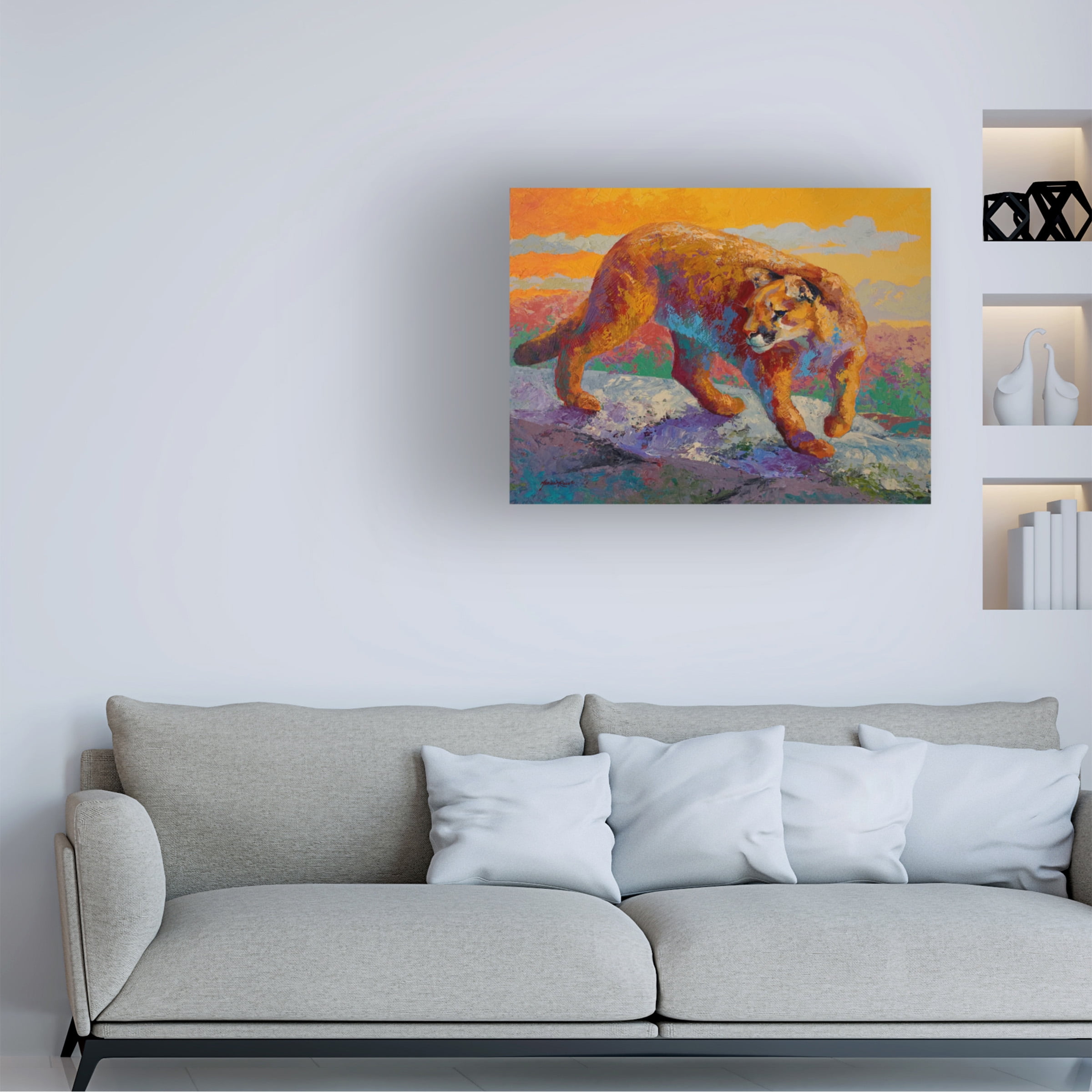 Marion Rose 'Ridge Cougar' Canvas Art