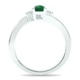 thumbnail image 2 of SZUL Women's Emerald and Diamond Tierra Ring in 10K White Gold, 2 of 5