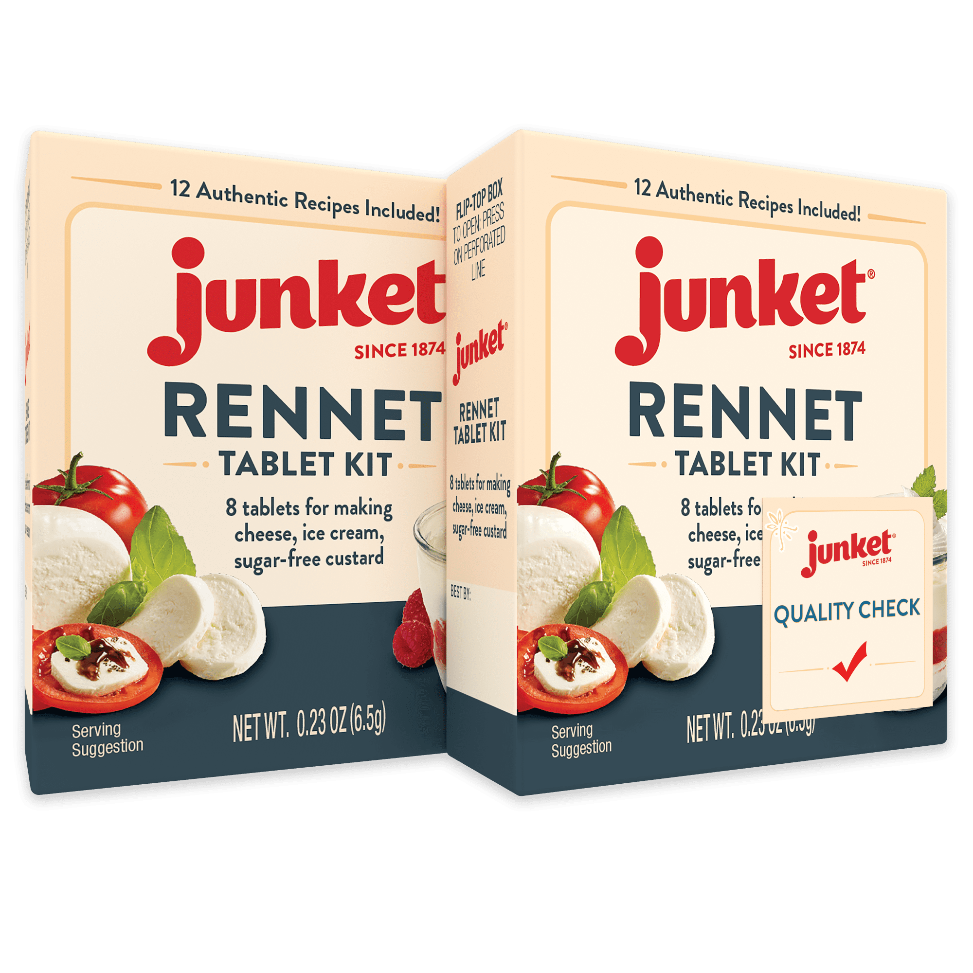 Junket Tablet Kit for Cheese, Custard, & Ice Cream, 8 Tablets