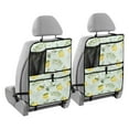 thumbnail image 2 of Lemons blossoms green background 202 Pack Kick Mat Back Seat Protector With Storage Pockets, Universal Car Seat Back Organizer For Pets, Waterproof Backseat Protector For Most Car, 2 of 5
