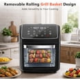 thumbnail image 6 of Air Fryer, 12.6-Quart Smart Air Fryer, 12-in-1 Functions - Air Fry, Roast, Reheat, Dehydrate, Bake, Steam, and More, 400°F Max Temperature, Pink, 6 of 8