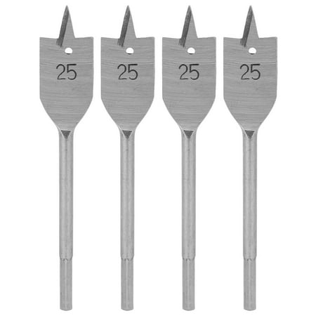 

TENGF 4Pcs Flat Wood Drill Bit Set High Carbon Steel Woodworking Drilling Tool Replacement 25mm