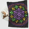 thumbnail image 6 of Yiaed Mardi Gras5 Print Dog Blankets-Cat Blanket Washable for Couch Protection,Puppy Blanket, Soft Plush Reversible Throw Furniture Protector-Medium, 6 of 8