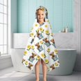 thumbnail image 6 of Highland Cow Bucket Flower Pattern Hooded Bath Towel，50"x30" for Ages 3 To 12 Kids, Quick Dry Lightweight Soft Microfiber Hood Beach Towel Cover Up for Kids, 6 of 7