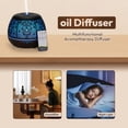 thumbnail image 2 of 400ml essential oil diffuser, large capacity metal diffuser for home, aromatherapy diffusers with remote control, 7-color LED light humidifiers for bedroom, Halloween, Christmas holiday gifts, 2 of 10
