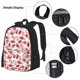 thumbnail image 3 of Disketp Red Football Mochila Estampada de Gran Capacidad con Lonchera y Estuche, Set de 3 Piezas para Estudiantes, 3 of 7