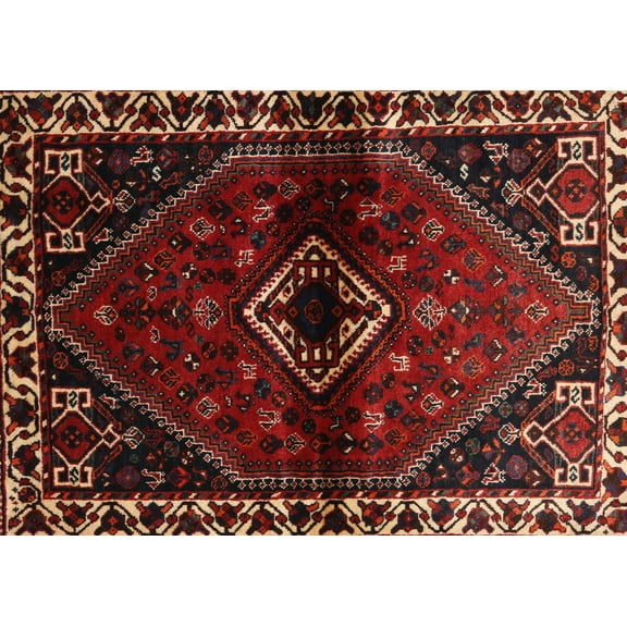 Ahgly Company Machine Washable Indoor Rectangle Traditional Sepia Brown Area Rugs, 5' x 7'