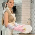 thumbnail image 7 of Household Dishwashing Gloves - Late Gloves Size Large Food Prep Gloves Large Gloves 1000 Kitchen Household Glove Thickening Cleaning Gloves Rubber Washing Latex Pwaterproof with Dish Cleaning, 7 of 7