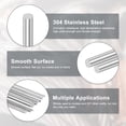 thumbnail image 2 of Uxcell Paquete de 10 Varillas Sólidas Redondas de Acero Inoxidable 304, 6x200mm Varillas Sólidas de Metal para Manualidades de Bricolaje[0.24x7.87IN], 2 of 6