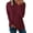 Burgundy, variant on Textured Tops for Women Crew Neck Long Sleeve Shirts Fall Blouses Casual Basic Tee