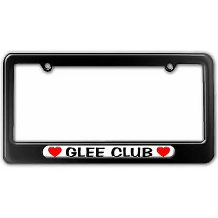 Club Tag - Glee Club Love with Hearts License Plate Tag Frame, Multiple Colors