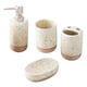 thumbnail image 5 of Juego de accesorios de baño, portacepillos de dientes con base de madera, elegante vaso de 380 ml, dispensador con bomba para apartamento, dormitorio, 5 of 9