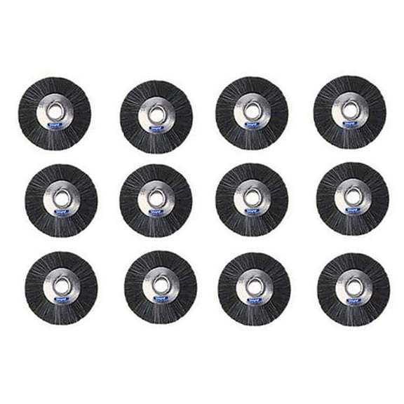 Mini Unmounted Bristle Wheels Stiff 1" Dia Jewelry Flexshaft Rotary Tool Pkg Of 12