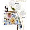 thumbnail image 3 of Blue Yellow Red Floral Spring Tablecloth Rectangle Table Cloth 52x70, Waterproof Tablecloth Outdoor Table Cloth, Watercolor Daisy Summer Washable Table Cover for Kitchen Dinning Party, 3 of 8