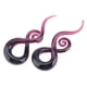 thumbnail image 2 of Tapones para orejas en espiral, tachuelas de vidrio violeta para expansión de orejas, joyería para piercing de 12 mm, 2 of 8