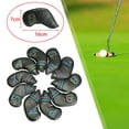 thumbnail image 4 of 10 palos Golf Iron Headcover Zulema para Golf Club Head Protection 4-9 A P Negro Cubierta de cabeza de hierro de golf, 4 of 8