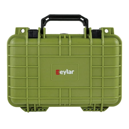 eylar SA00010 Compact Waterproof and Shockproof Gear and Camera Hard Case with Foam Insert (Green), SA00010-GRN