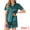 Green, variant on DARING DIVA Satin Silky Pajamas Button Down 2 Pieces Sleepwear S Green