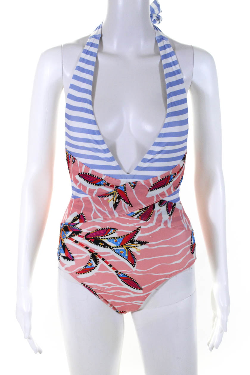 Tankini Swimwear 2 PCs Set Bohemian Pattern Irregular Hem Deep V-Neck with Shorts Padded Plus Size Swimsuits for Women