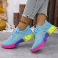 thumbnail image 4 of Women's Lace Up Walking Shoes Breathable Ultra Lightweight Sport Casual Ladies Girls Fashion Platform Sneakers, 4 of 8