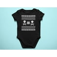 thumbnail image 5 of Old Glory Skull & Crossbones Ugly Christmas Sweater Short Sleeve Baby One Piece, 5 of 6