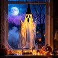thumbnail image 5 of Large Hanging Swing Ghost Halloween Decor with Remote Control, Waterproof LED Light Up Ornament, 8 Lighting Modes Indoor Outdoor Yard Porch Haunted House Decoration, 5 of 7