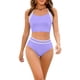thumbnail image 1 of Traje de baño tankini de cintura alta dividido para mujer, color sólido, conservador y moderno, traje de baño de dos piezas para mujer, trajes de baño tankini para mujer, traje de baño de 2 piezas par, 1 of 8