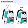 thumbnail image 2 of Easygdp Cute Santa Claus Mochila de Lona Resistente para Laptop, Compatible con Laptops de 15 a 17 pulgadas, Ideal para Escuela, Trabajo y Viajes-Small, 2 of 5