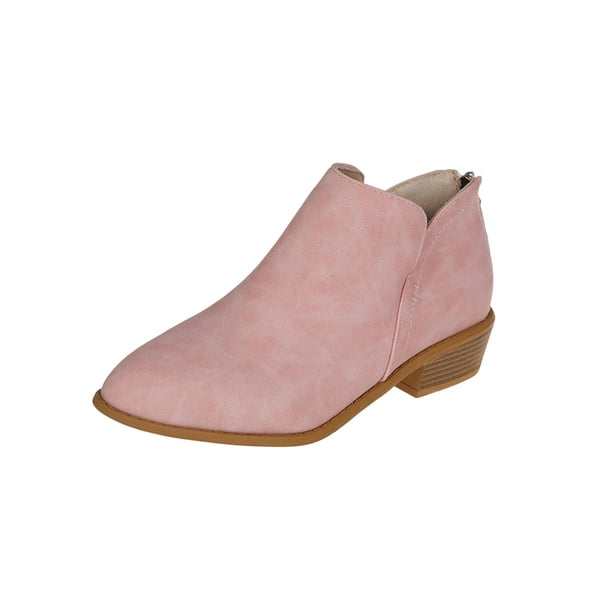 bruger Inspiration få Rotosw Ladies Chelsea Boot Round Toe Short Bootie Slip On Ankle Boots  Breathable Mid Top Shoes Walking Casual Pink 5 - Walmart.com
