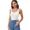 white, variant on Alove Style Women Sexy V Neck Solid Camisole Tank Top with Built-in Padded Bra Adjustable Wide Strap Cotton Cami Shirts