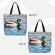 thumbnail image 2 of Balery Mallard Duck Swimming In A River Bolsa de Mano para Mujeres con Cremallera, Bolsa de Gimnasio con Compartimentos, Bolsa para Laptop, Bolsa para Trabajo, 2 of 7