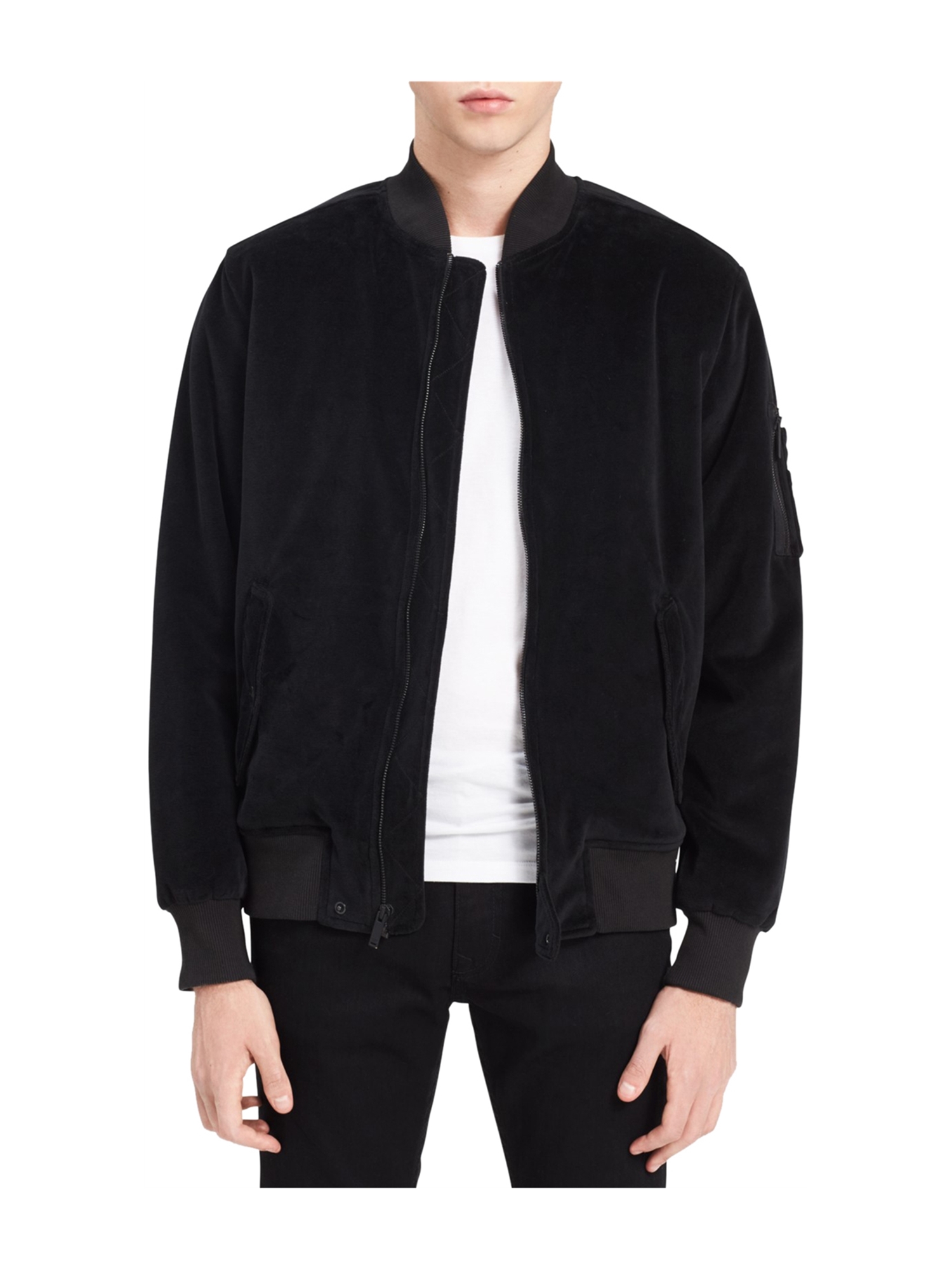 calvin klein velour bomber jacket