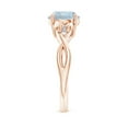 thumbnail image 3 of Angara Natural 1.6 Ct. Aquamarine Solitaire Ring in 14K Rose Gold for Women (Ring Size: 6), 3 of 9