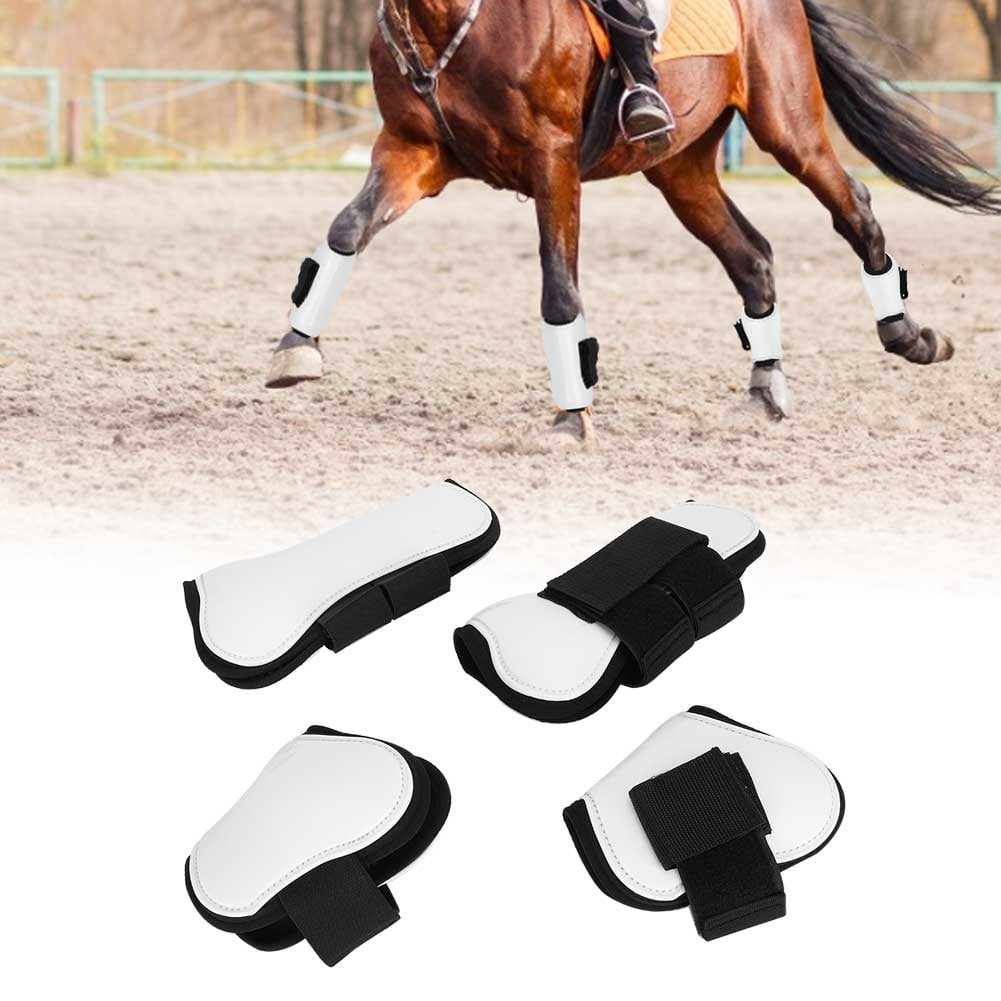 2 Pair Horse Tendon and Fetlock Boots Set Equine Riding Jumping Legs Protection 