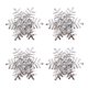 thumbnail image 1 of GOOHOCHY 4 servilleteros con forma de copo de nieve, hebillas plateadas brillantes y servilleteros metálicos para mesas de comedor informales o formales (plateados)., 1 of 7