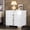 White, variant on Merluxy Modern Nightstand Set of 2 with Drawers,High Gloss UV Finish Storage Table for Bedroom,White