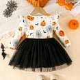 thumbnail image 4 of MUXiin Girls Halloween Dress,Girls Halloween Bat Pumpkin Print Dress Fall Party Toddler Baby Casual Playwear Soft Comfortable Outfit for 2-3 Years, 4 of 9