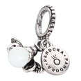 thumbnail image 1 of Glowworm Pendant Cute Glowworm Shaped Accessory White Copper DIY Jewelry Making for Bracelets Necklace, 1 of 4