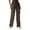 Brown, variant on yunLCZ Womens Dress Pants Cargo Pants For Women High Waisted Wide Leg Casual Pants Y2k Streetwear Trousers With 6 Pockets Office Slacks