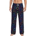 thumbnail image 2 of Kdxio Colored Hearts Print Men's Sleep Pajama Pant Lounge Pants with Pockets, 2 of 8
