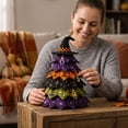 thumbnail image 6 of DIY Halloween Quilted Fabric Tree Kit,Sewing Craft Project with Padded Fabric Pieces Handmade,Fall Holiday Decoration for Mantel Shelf,Tabletop,Home Decor Gift(D), 6 of 6