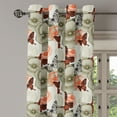 thumbnail image 3 of Ambesonne Garden Grommet Curtain, Poppies and Butterflies, 50" x 63", Orange Black Khaki, 3 of 6